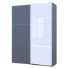 Tolóajtós gardróbszekrény Doros G-Caiser Grafitszürke / Grafitszürke/Fehér 1 ajtó / 1 Tükör / 3 rész 180x60x240 (42005090)