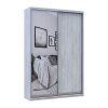 Tolóajtós gardróbszekrény Doros City light Natti Lúc 1 bútorlap / 1 tükör 120x60x225 (80736498)