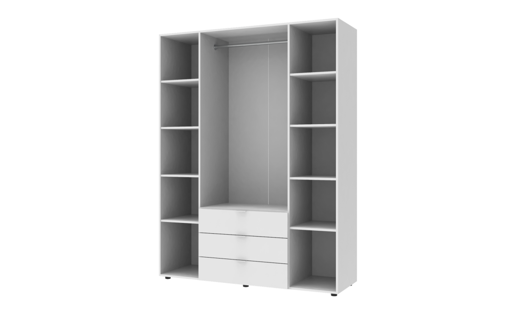 Nyílóajtós gardróbszekrény Doros Gelár Fehér 4 bútorlap 155x49,5x203,4 (80397642)