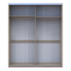 Tolóajtós gardróbszekrény Doros L-Caiser Sonoma tölgy / Fehér Klondike 2 bútorlap 180x60x213 (65789455)