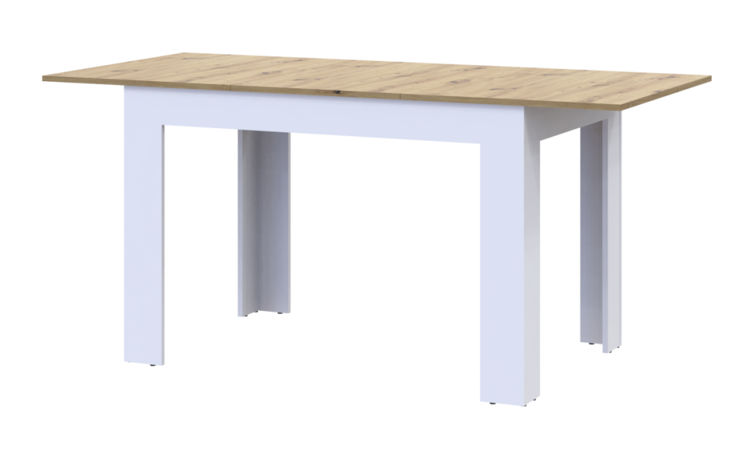 Doros Flint asztal Fehér/Artizán tölgy 120/170x80x78 (41510130)