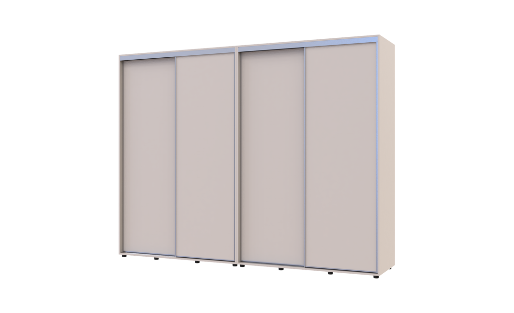 Tolóajtós gardróbszekrény Doros Sigma Slim kasmír 2+2 ajtó 280x60x214.4 (42005603)
