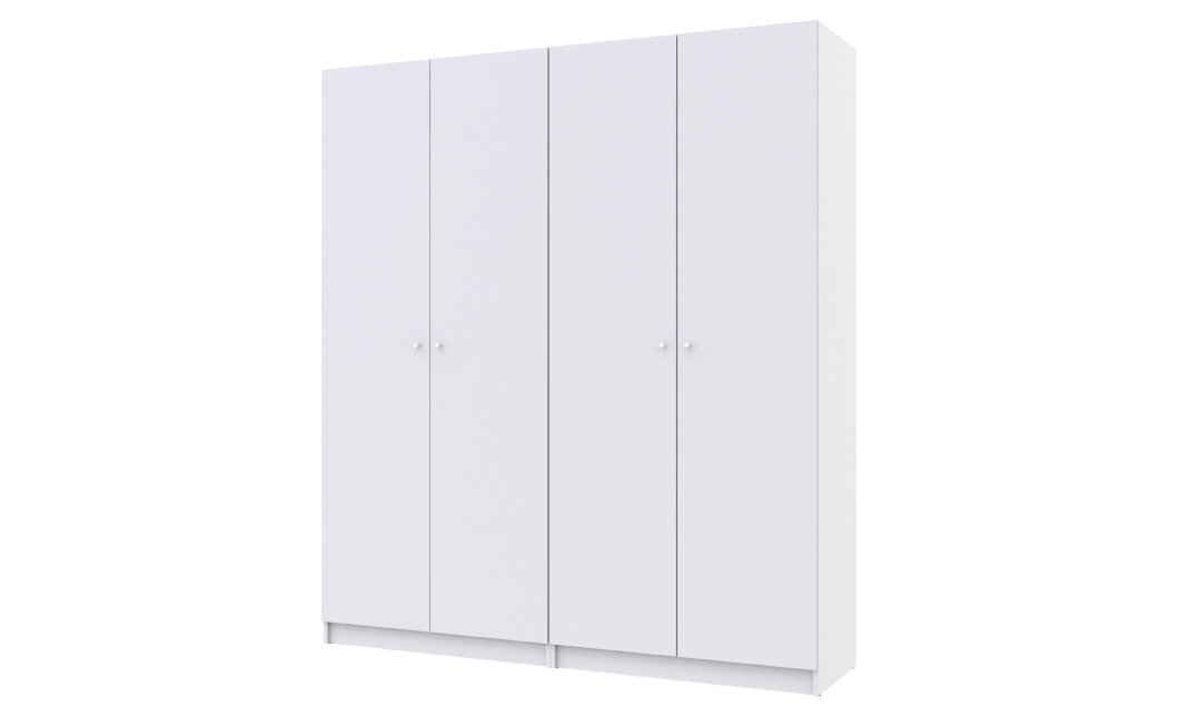 Nyílóajtós gardróbszekrény Doros Promo Fehér 2+2 bútorlap 180x48x204 (42005008)