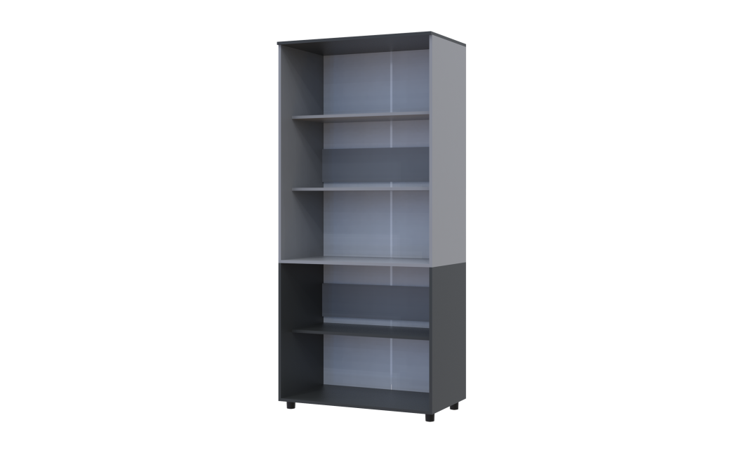 Nyílóajtós gardrobszekrény Doros Thorn Antracit/Szürke 2 ajtó polcokkal 90x51,6x200 (44900472)