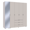 Nyílóajtós gardróbszekrény Doros Gelár kasmír 4 bútorlap / Tükör 194x49,5x203,4 (80737659)