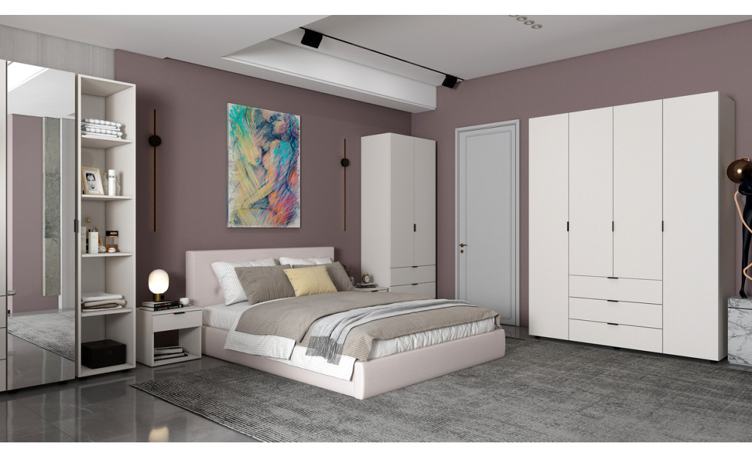 Nyílóajtós gardróbszekrény Doros Gelár kasmír 4 bútorlap 155x49,5x203,4 (80737634)
