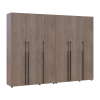 Gardróbszekrény polcokkal és fiókokkal Doros Kasper Cremona Cannolo 3+3 ajtó 270x48x204 (42005575)