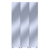 Gardróbszekrény szett 3 Tükör Doros Gelár Fehér 117x49,5x203,4 (42002166)