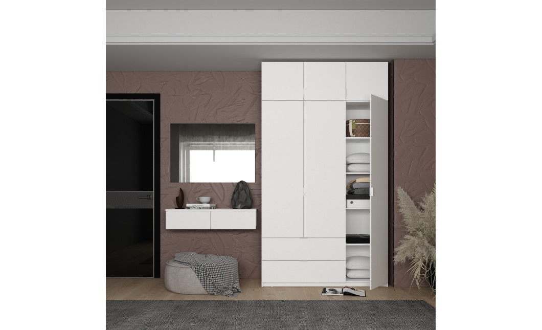 Bútorszett Doros Levia + Tükör Fehér 100х32х100 (42005235)