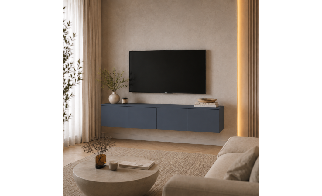 TV-állvány Doros Levia Grafitszürke 4 ajtó 160х35х33 (41516088)