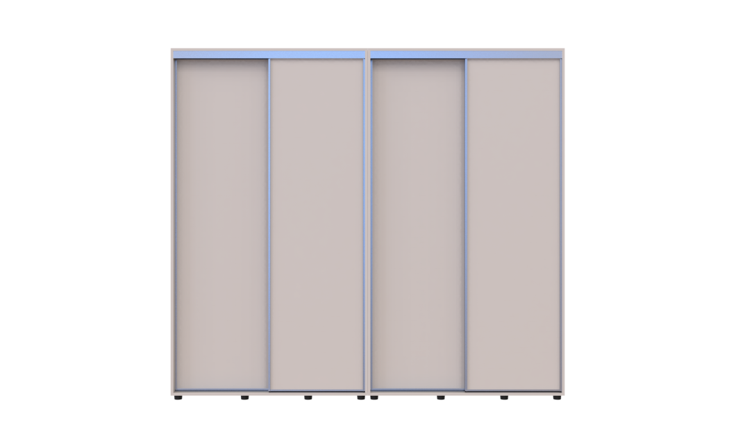 Tolóajtós gardróbszekrény Doros Sigma Slim kasmír 2+2 ajtó 240x45x214.4 (42005594)