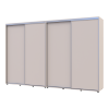 Tolóajtós gardróbszekrény Doros Sigma Slim kasmír 2+2 ajtó 330x60x214.4 (42005613)