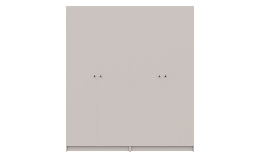 Gardróbszekrény szett Doros Promo polcokkal Kasmír 2+2 bútorlap 180x48x204 (44900290)