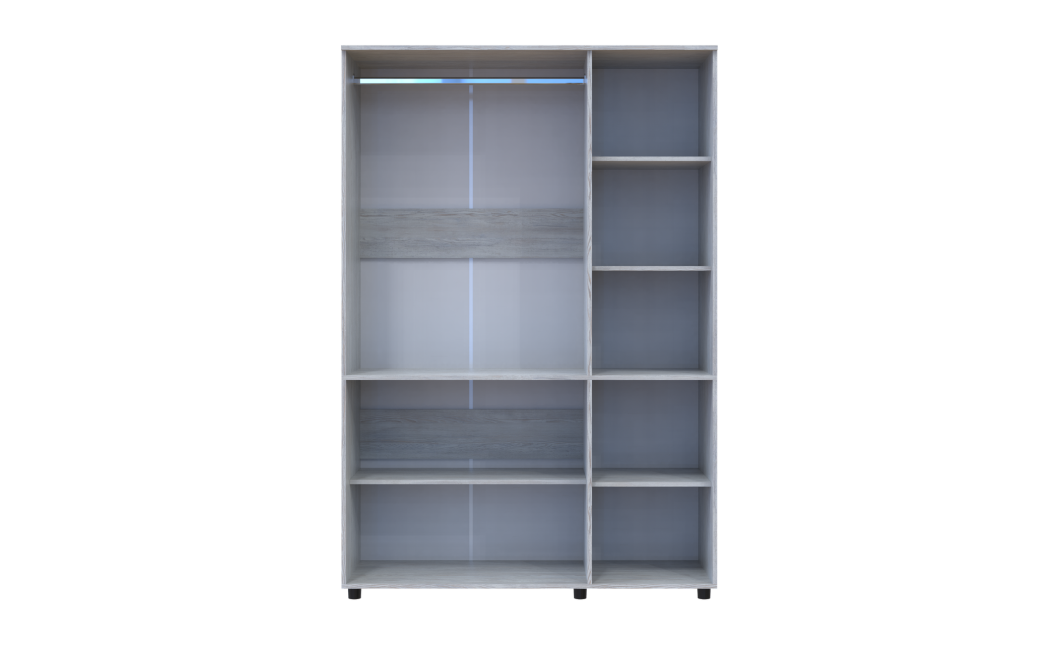 Nyílóajtós gardrobszekrény Doros Thorn Natti Lúcc 3 ajtó vállfás 135x51,6x200 (44900479)