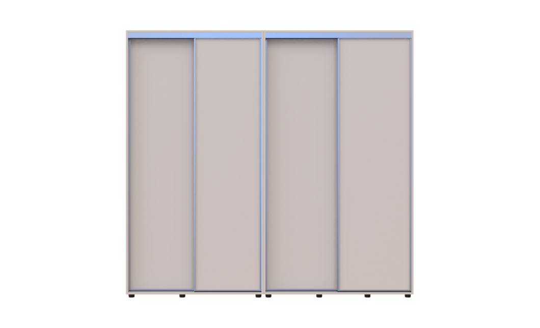 Tolóajtós gardróbszekrény Doros Sigma Slim kasmír 2+2 ajtó 230x45x214.4 (42005592)