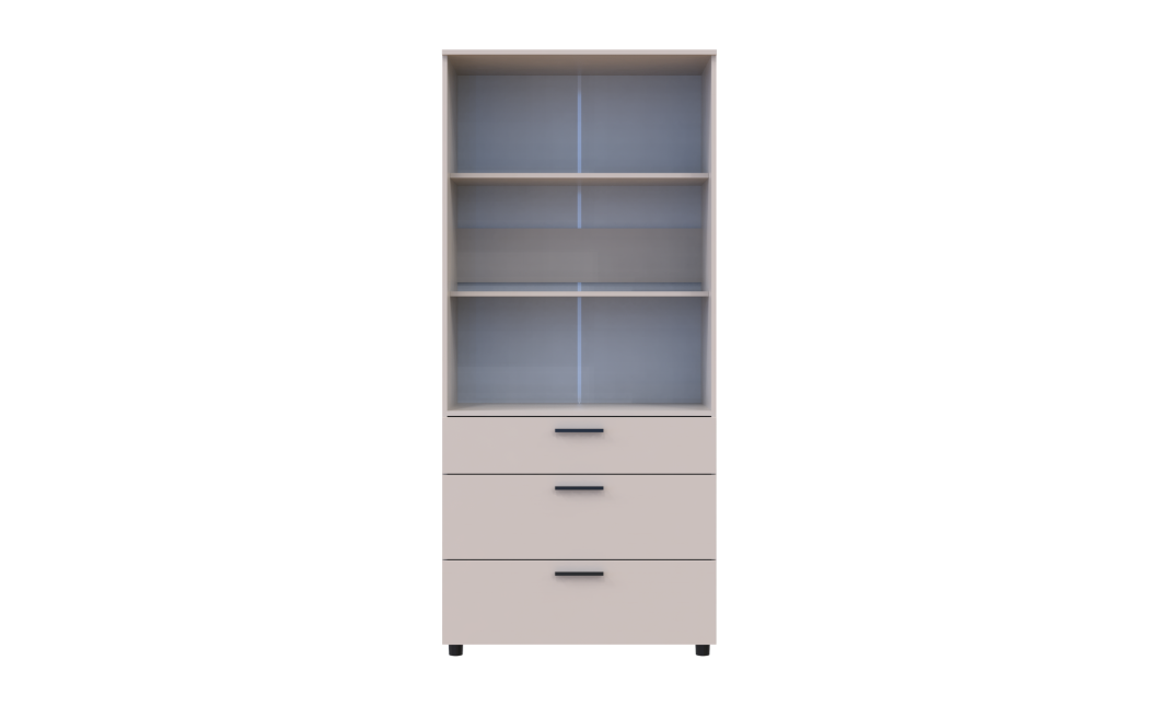 Nyílóajtós gardrobszekrény Doros Thorn Kasmír 2 ajtó/3 fiók polcokkal 90x51,6x200 (44900450)