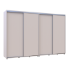 Tolóajtós gardróbszekrény Doros Sigma Slim kasmír 2+2 ajtó 320x60x214.4 (42005611)