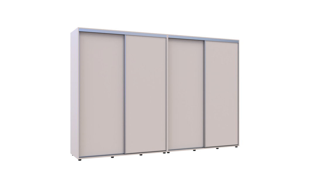Tolóajtós gardróbszekrény Doros Sigma Slim kasmír 2+2 ajtó 320x60x214.4 (42005611)