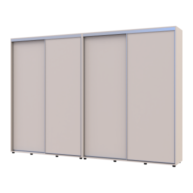 Tolóajtós gardróbszekrény Doros Sigma Slim kasmír 2+2 ajtó 310x45x214.4 (42005608)