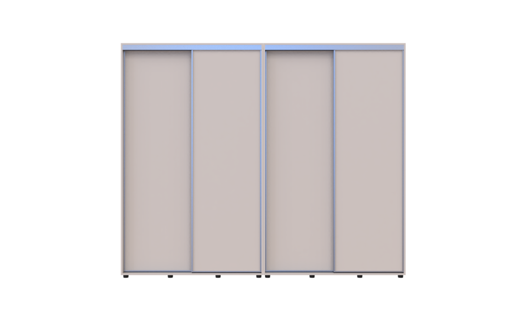 Tolóajtós gardróbszekrény Doros Sigma Slim kasmír 2+2 ajtó 260x45x214.4 (42005598)