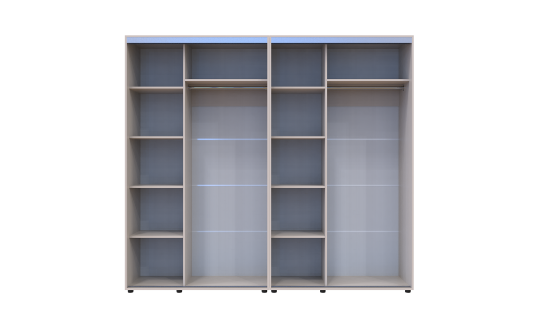 Tolóajtós gardróbszekrény Doros Sigma Slim kasmír 2+2 ajtó 240x60x214.4 (42005595)