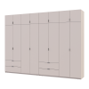 Gardróbszekrény szett Doros Lukas kasmír/kasmír 4+4 ajtós 320x50x240 (42005128)