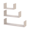 Polcrendszer Doros Feel Kasmír 3 db 30/45/60х15х15 (41516079)