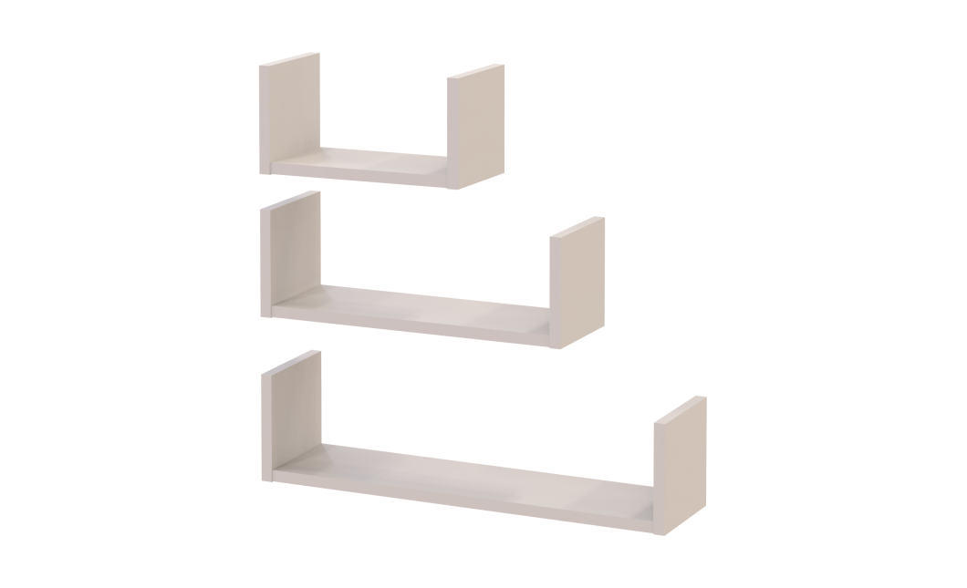 Polcrendszer Doros Feel Kasmír 3 db 30/45/60х15х15 (41516079)