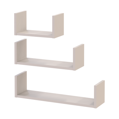 Polcrendszer Doros Feel Kasmír 3 db 30/45/60х15х15 (41516079)