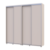 Tolóajtós gardróbszekrény Doros Sigma Slim kasmír 2+2 ajtó 210x45x214.4 (42005588)
