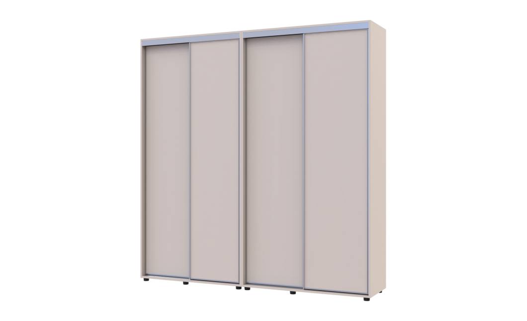 Tolóajtós gardróbszekrény Doros Sigma Slim kasmír 2+2 ajtó 210x45x214.4 (42005588)