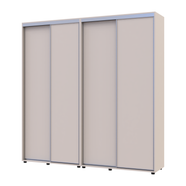 Tolóajtós gardróbszekrény Doros Sigma Slim kasmír 2+2 ajtó 210x45x214.4 (42005588)