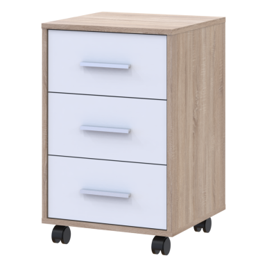 Kerekes szekrény Doros T3 Sonoma tölgy / Fehér 43x42x66,4 (41902060)
