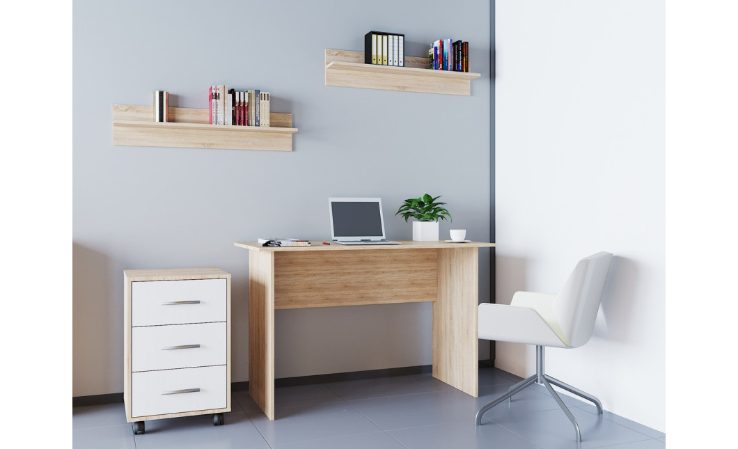 Számítógépasztal Doros T3 Sonoma tölgy / Fehér 120x60x78 (44900060)