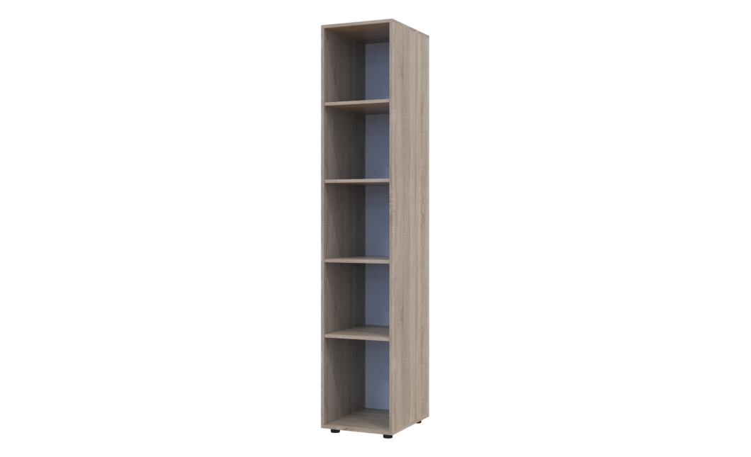 Nyílóajtós gardróbszekrény Doros Gelár Sonoma tölgy Tükör 39x49,5x203,4 (44900243)
