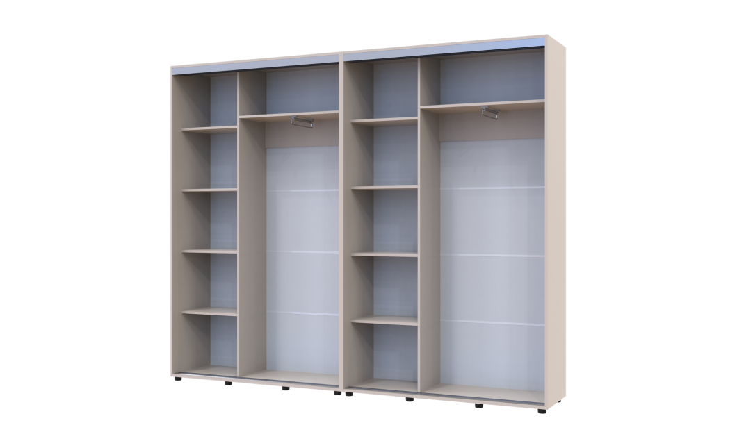 Tolóajtós gardróbszekrény Doros Sigma Slim kasmír 2+2 ajtó 260x45x214.4 (42005598)