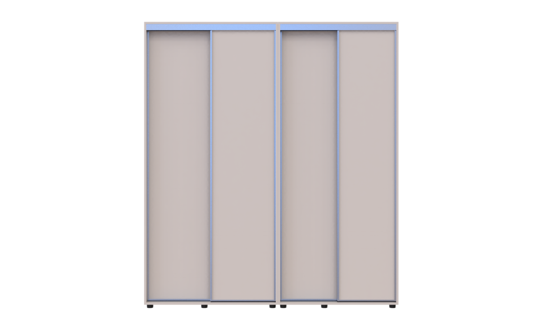 Tolóajtós gardróbszekrény Doros Sigma Slim kasmír 2+2 ajtó 190x45x214.4 (42005584)