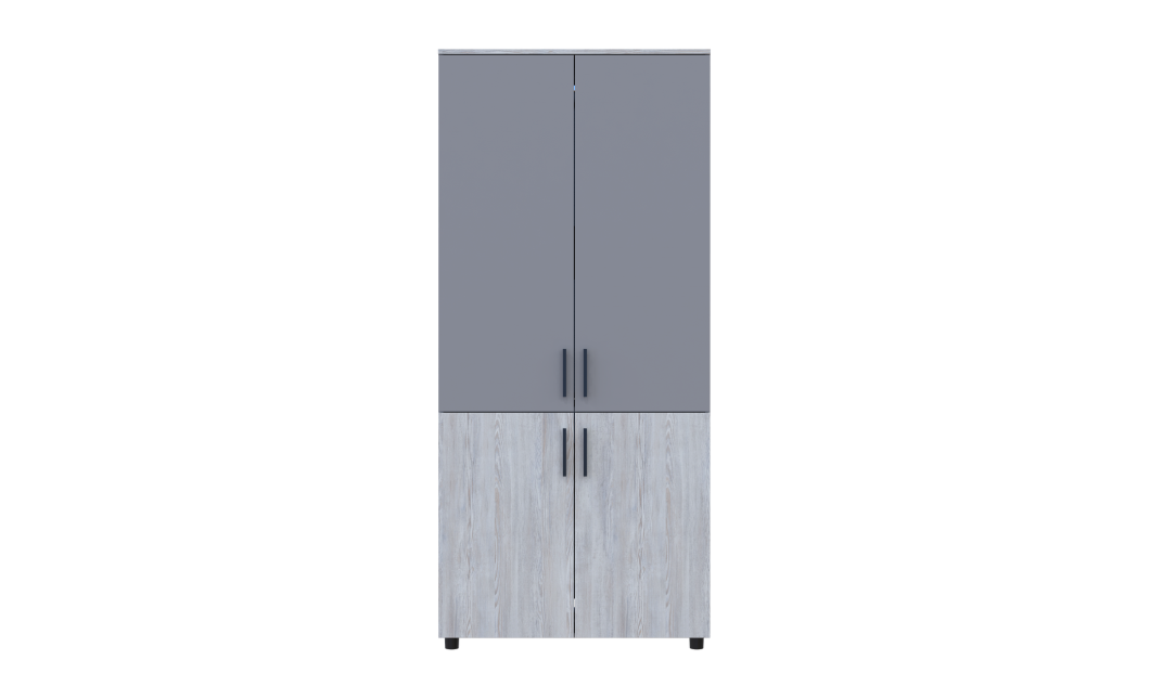 Nyílóajtós gardrobszekrény Doros Thorn Natti Lúcc/Szürke 2 ajtó polcokkal 90x51,6x200 (44900464)