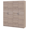 Nyílóajtós gardróbszekrény Doros Promo Sonoma tölgy 2+2 bútorlap 180x48x204 (42005007)