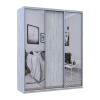 Tolóajtós gardróbszekrény Doros City light Natti Lúc 1 bútorlap / 2 tükör 180x60x225 (80736520)