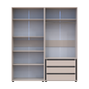 Gardróbszekrény polcokkal és fiókokkal Doros Kasper Kasmír 2+2 ajtó 180x48x204 (42005534)