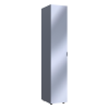 Nyílóajtós gardróbszekrény Doros Gelár Grafitszürke Tükör 39x49,5x203,4 (44900244)