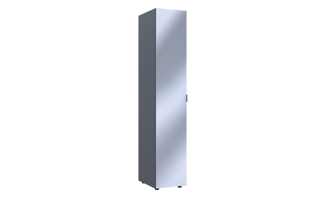 Nyílóajtós gardróbszekrény Doros Gelár Grafitszürke Tükör 39x49,5x203,4 (44900244)
