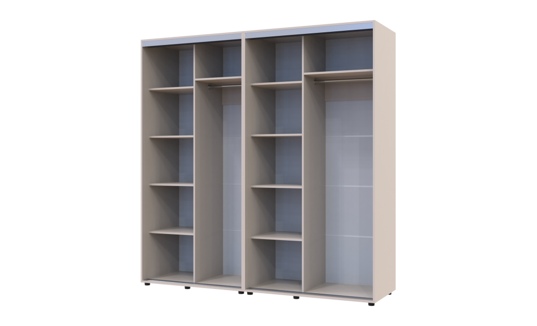 Tolóajtós gardróbszekrény Doros Sigma Slim kasmír 2+2 ajtó 220x60x214.4 (42005591)
