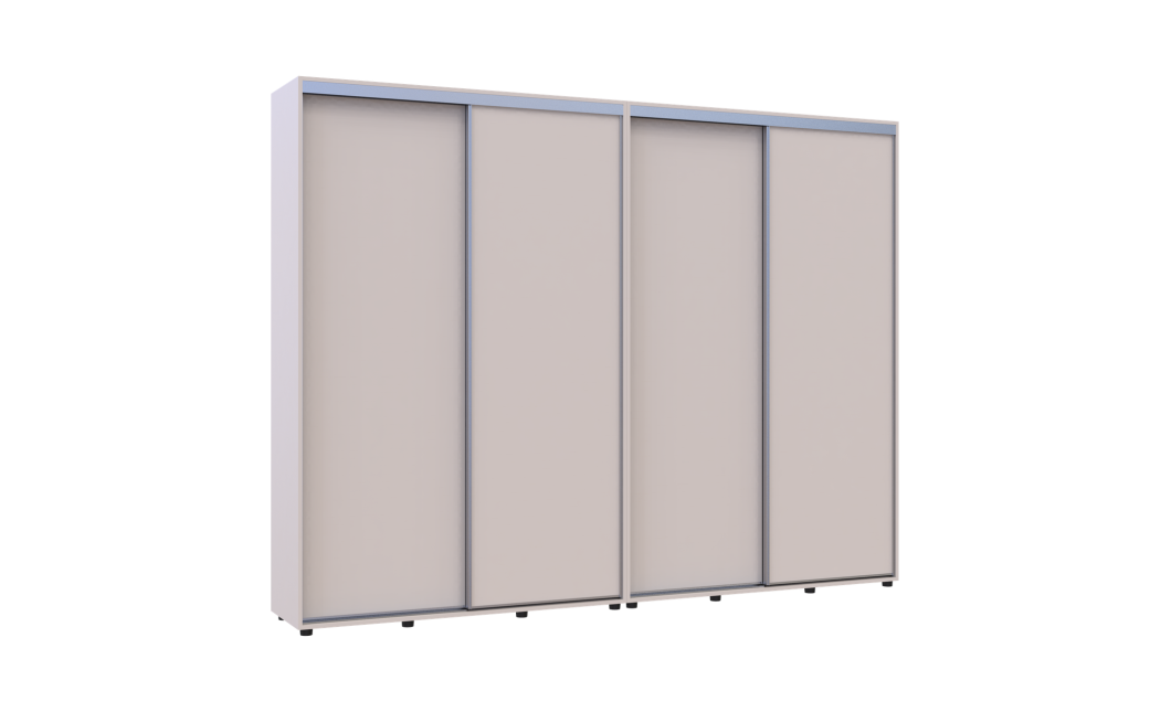 Tolóajtós gardróbszekrény Doros Sigma Slim kasmír 2+2 ajtó 280x45x214.4 (42005602)