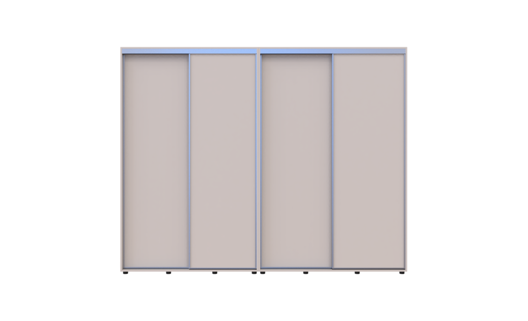 Tolóajtós gardróbszekrény Doros Sigma Slim kasmír 2+2 ajtó 270x60x214.4 (42005601)