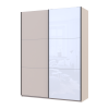 Tolóajtós gardróbszekrény Doros G-Caiser Kasmír / Fehér 1 bútorlap / 1 üveg 3 rész 180x60x240 (42005322)