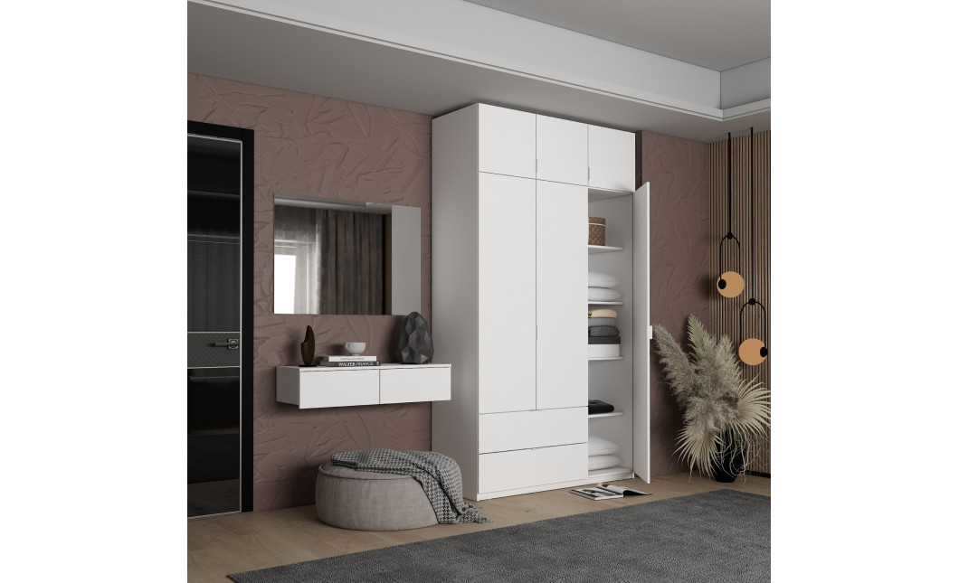 Bútorszett Doros Levia + Tükör Fehér 100х32х100 (42005235)