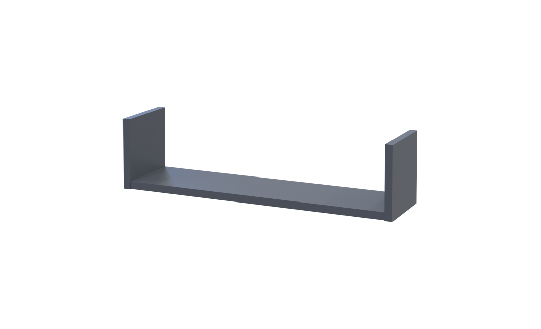 Polcrendszer Doros Feel Grafitszürke 3 db 30/45/60х15х15 (41516078)