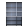 Nyílóajtós gardrobszekrény Doros Thorn Antracit/Fehér 3 ajtó polcokkal 135x51,6x200 (44900516)
